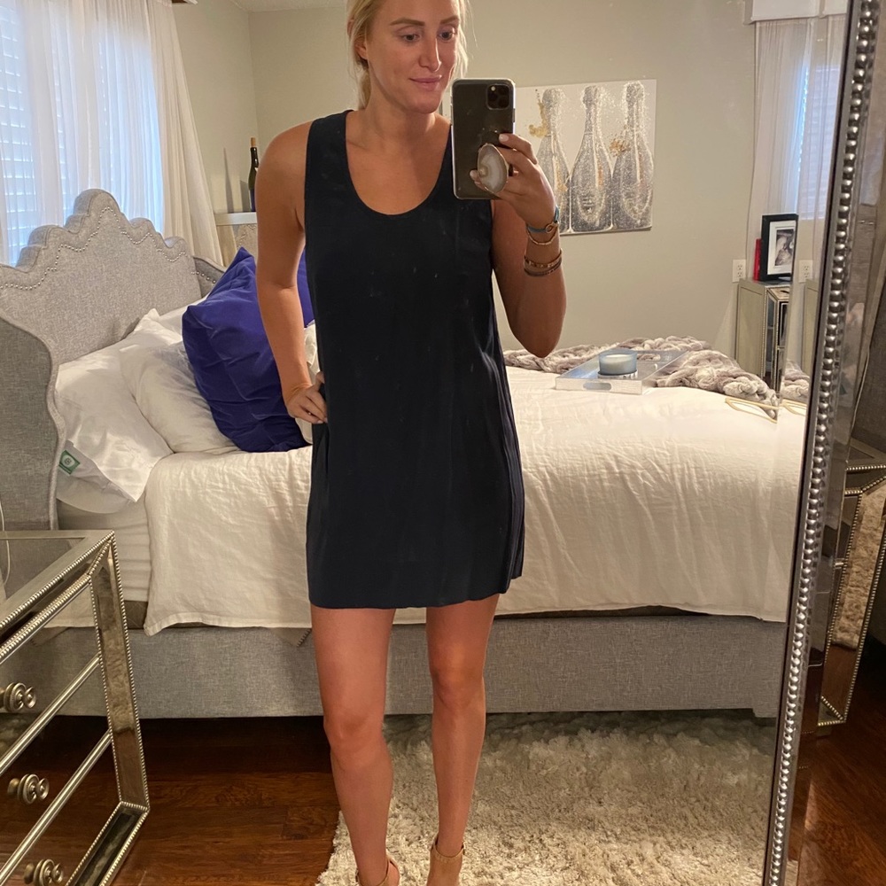 Joie navy blue silk dress